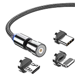 Магнитный кабель USB ( чёрный )  YPX-004